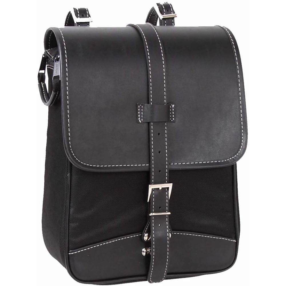 DEGNER Nylon Saddle Bag PVC (Synthetic Leather)/Nylon 32x26x13cm Black NB-3