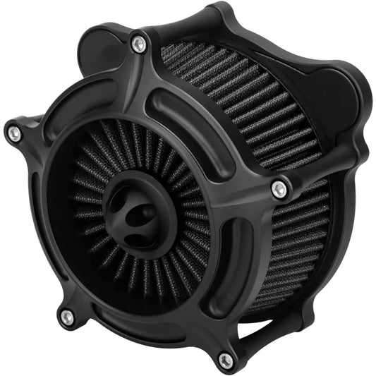 XMMT Matte Black Aluminum CNC Spike Air Cleaner Intake Filter for Harley Dyna Super Glide Street Bob Fat Bob 1993-2016 Touring 1993-2007