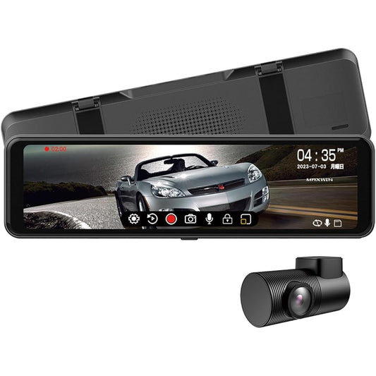 MAXWIN Drive Recorder 10.88 Inch Rear Specialized Rear Camera Zoom Display Digital Inner Mirror Wide 2K 1080P In-Car Rear Camera MDR-C013B
