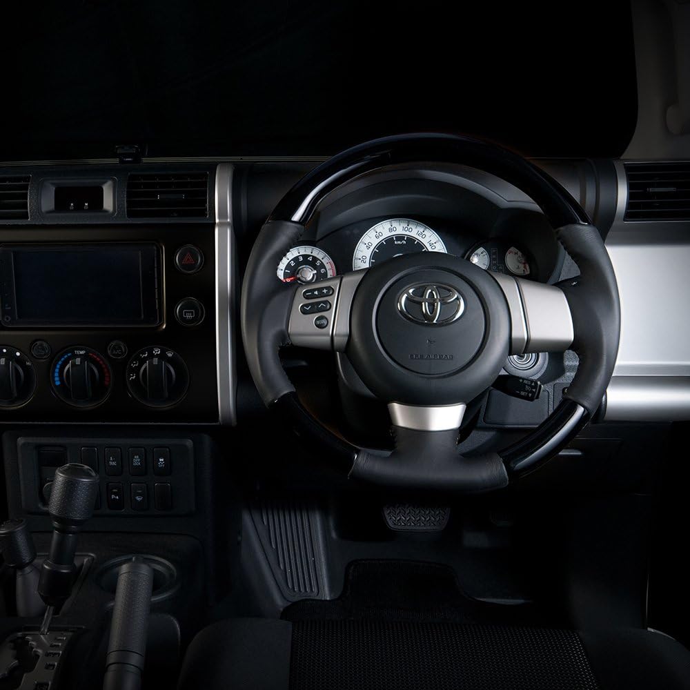 REAL Steering [FJ Cruiser] Piano Black FJ-PBW-BK