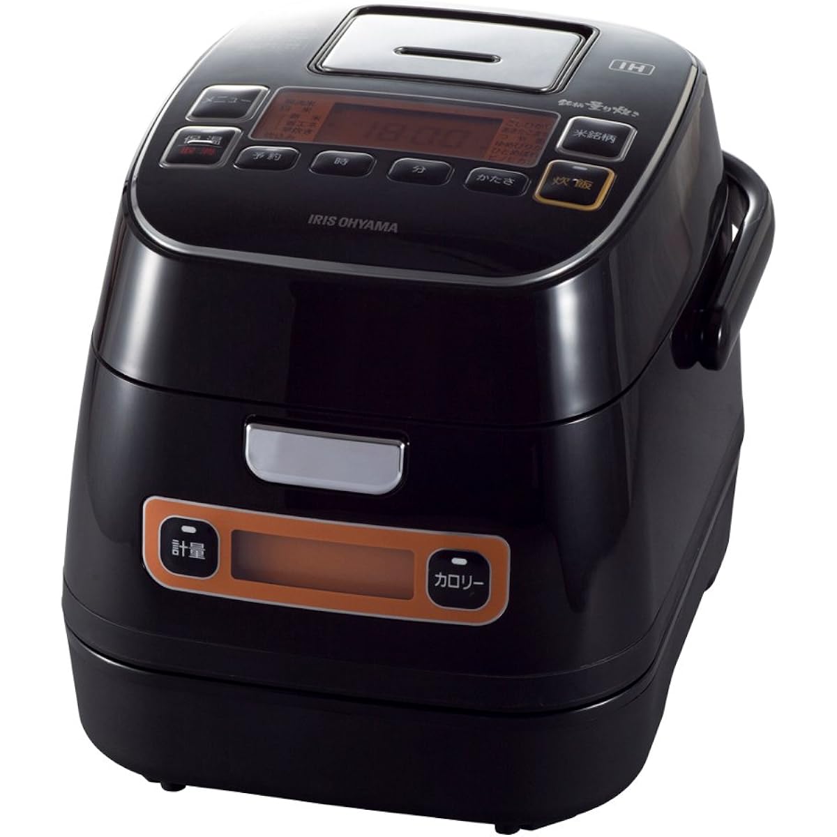 Iris Ohyama Rice Cooker IH 3 Cup Brand Measured Cooking with Calorie Calculation Function Rice Shop Umami Black RC-IA31-B