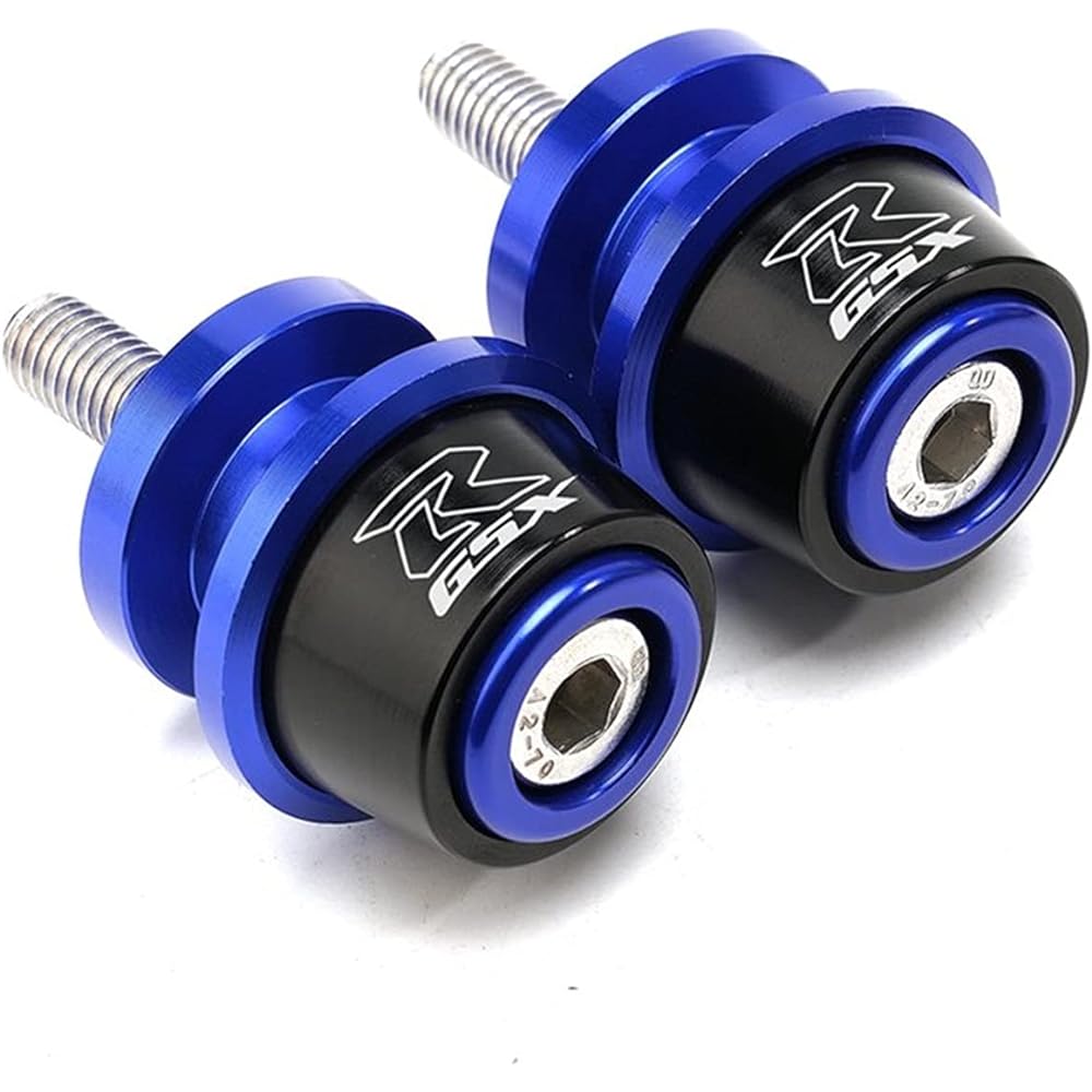 Motorcycle Swing Arm Spool Slider for Suzuki GSX-R600 750 1000 GSXR 600 750 1000 1998-2021 Motorcycle Accessories M8 Swing Arm Spool Slider Stand Screw (Color : A BLUE)