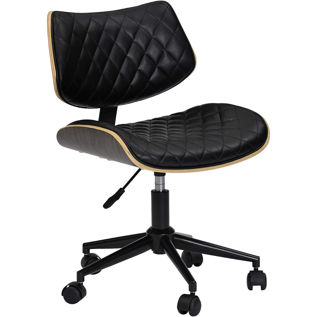 Tamaliving Home Chair De Niro Black/Black Desk Chair Computer Chair Study Chair with Casters 360 Degree Rotation Vertical Lift Function 50001173