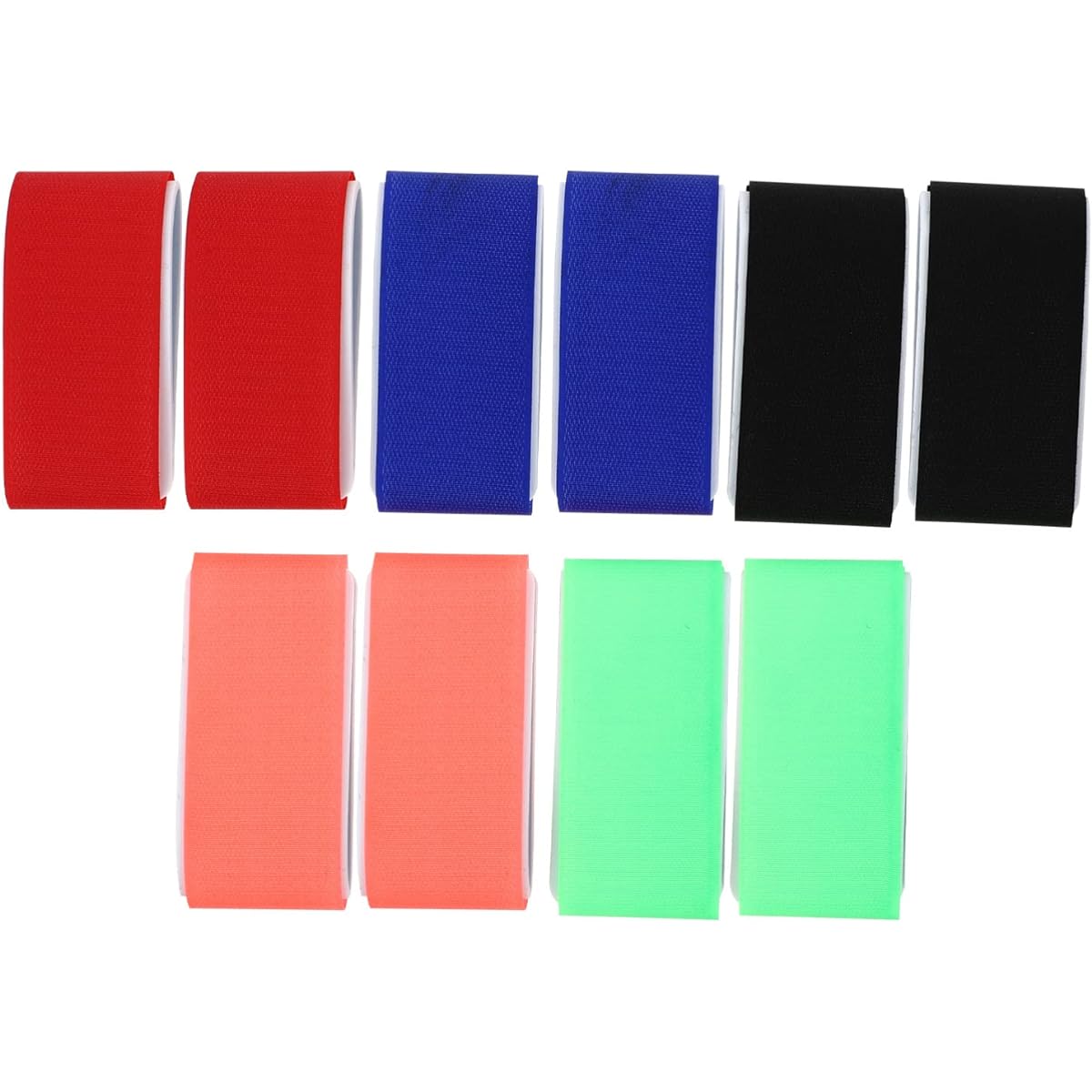 Ski Band Ski Stock Band Ski Band Ski Band Nylon Ski Easy to Carry 10 Pieces (Black + Red + Blue + Orange + Green)