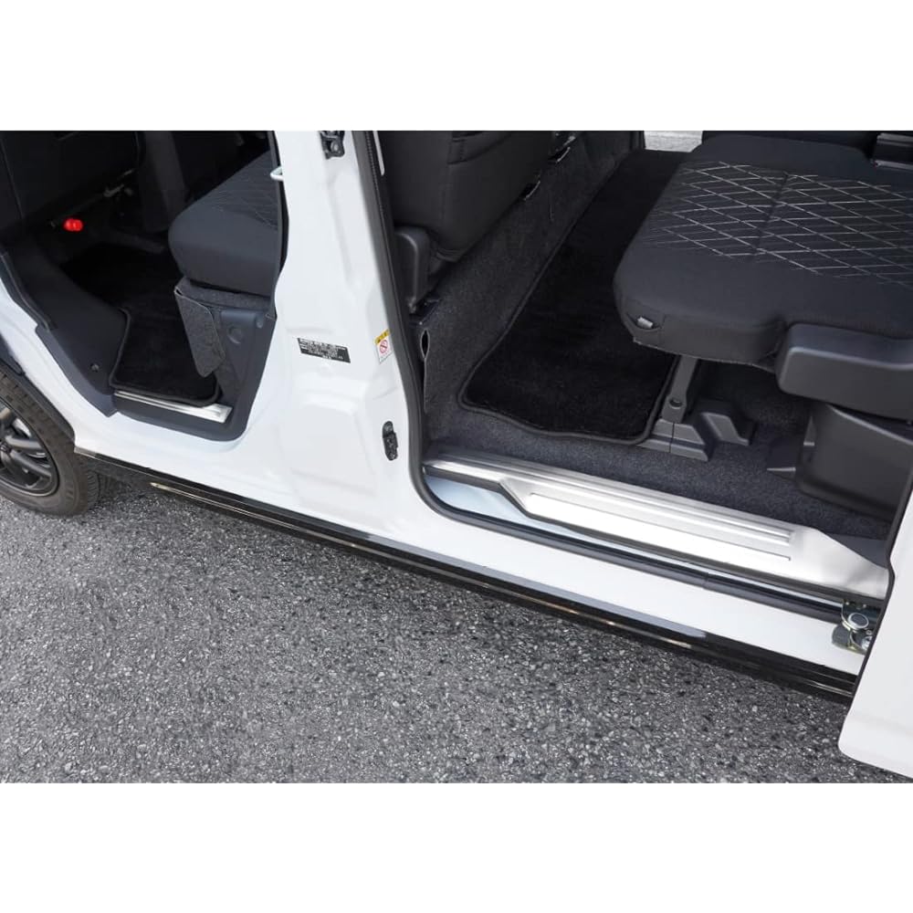 Samurai Produce Daihatsu New Model Atley S700V S710V Side Step Scuff Plate Front Rear Set 4P Silver Hairline