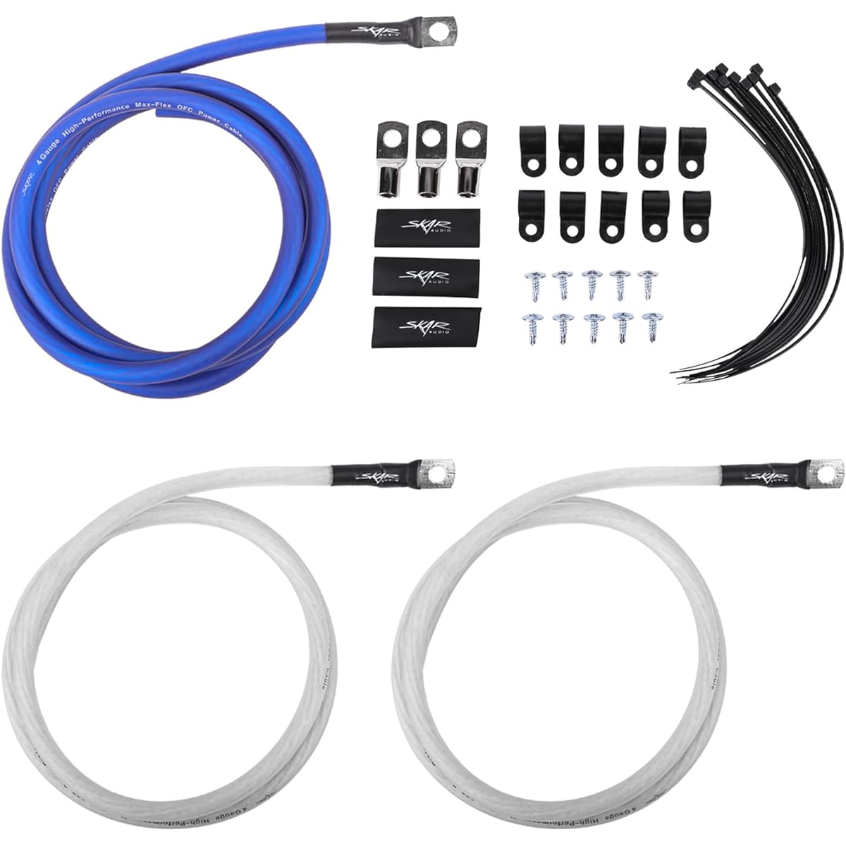 Skar Audio 4 Gauge OFC Big 3 Complete Upgrade Electrical Wiring Kit SKBIG3-0GA