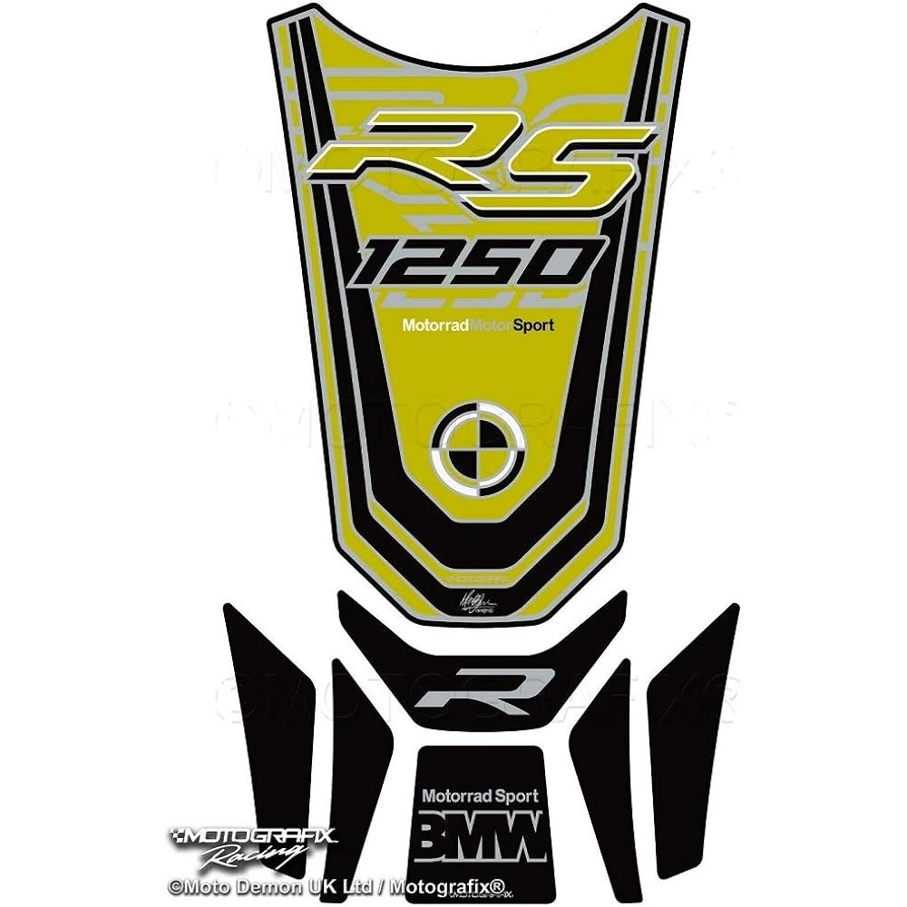 MOTOGRAFIX Tank Pad Yellow/White/Black BMW R1250RS 19-20 MT-TB044AY