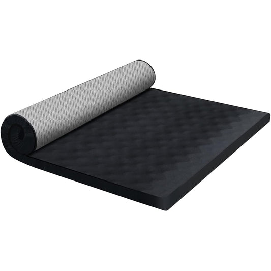 KIKO Mattress Futon High Resilience Bed Mattress Single 100x200x7cm High Density 25D Profile Folding Futon Washable Cover Thickness 7cm 180N Anti-Slip