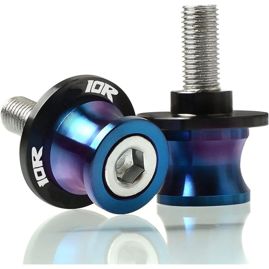 Motorcycle Swing Arm Bobbin Spool Swing Arm Stand Screw Motorcycle Swing Arm Spool Slider For Kawasaki ZX10R ZX-10R 2004-2010 2011-2015 (Color: Colorful blue, Size: 8mm)
