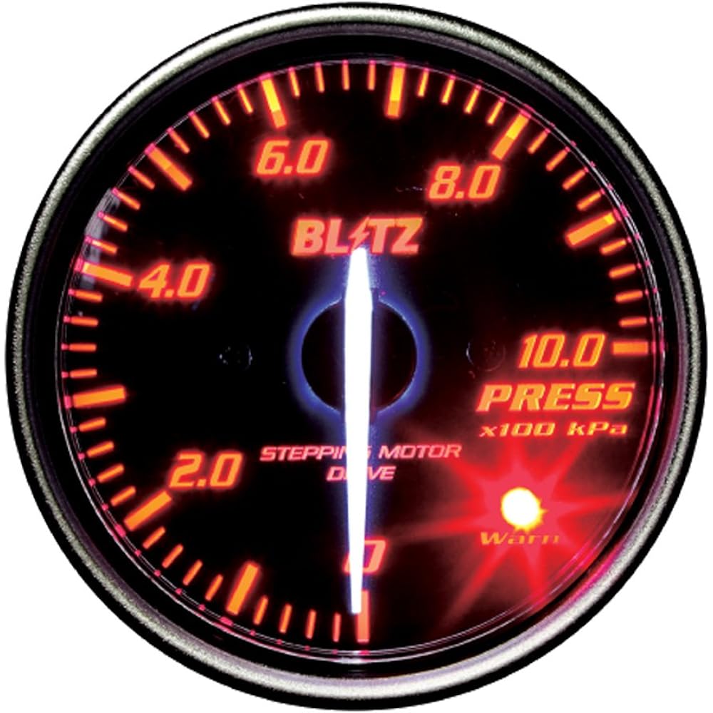 BLITZ (Blitz) Racing Meter SD (Racing Meter SD) Round Analog Meter φ60 PRESS METER RED 19584