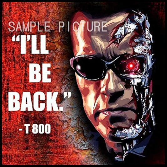 Arnold Schwarzenegger Terminator Foreign Celebrity Graphic Art Panel Wooden Wall Hanging Interior Poster