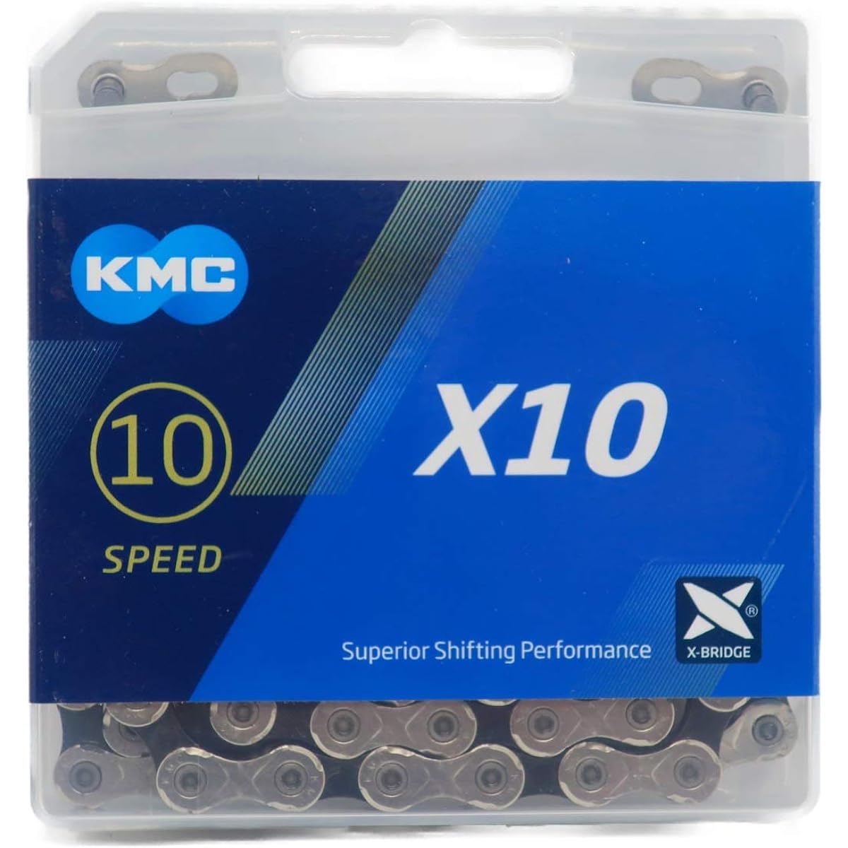 KMC X10 Chain 10 Speed/10s/10 Speed 114Links (Silver/Black) [Parallel Import]