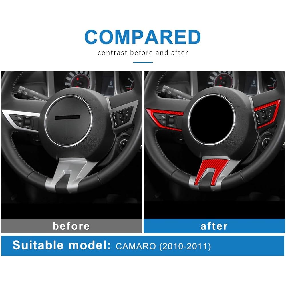 AIRSPEED carbon fiber car Handle button Sticker Interior trim decal chevroletic Maro 2010 2011 accessories interior panel double -sided tape protection cover Real carbon left handle (red)