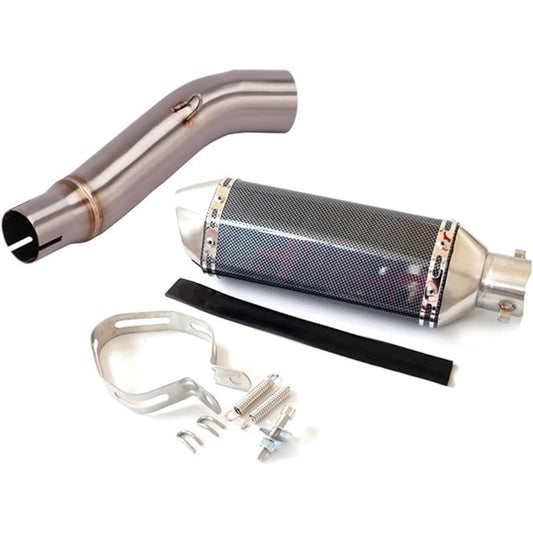 Applicable to Motorcycle Exhaust Pipe Slip Motorcycle Exhaust Middle Connection Pipe and 51mm Muffler for Honda CB250R CB300R 2018-2021 (Color : C)