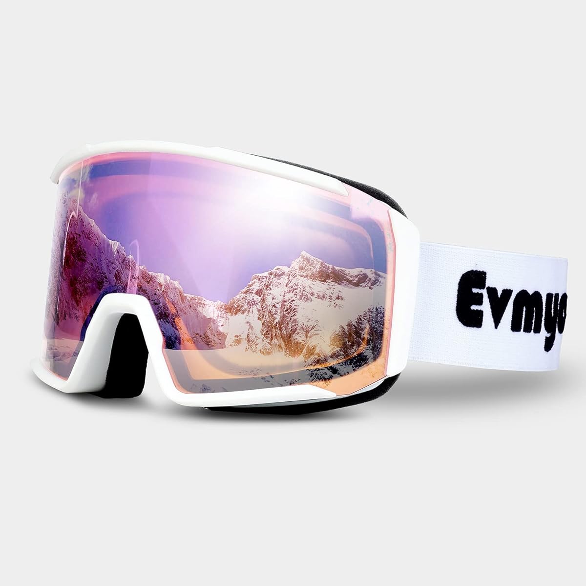 [Evmyo] Ski goggles, snowboard goggles, snow goggles, originated in Japan, double-layer spherical REVO lens, 180° wide field of view, compatible with glasses and helmets, UV400 UV protection