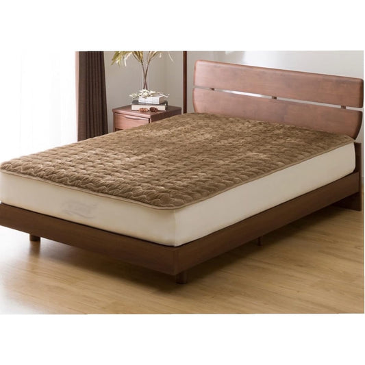 Nitori N Warm Easy to put on Warm bed pad Brown 2022-2023 winter model (Semi-double size 120 x 200)
