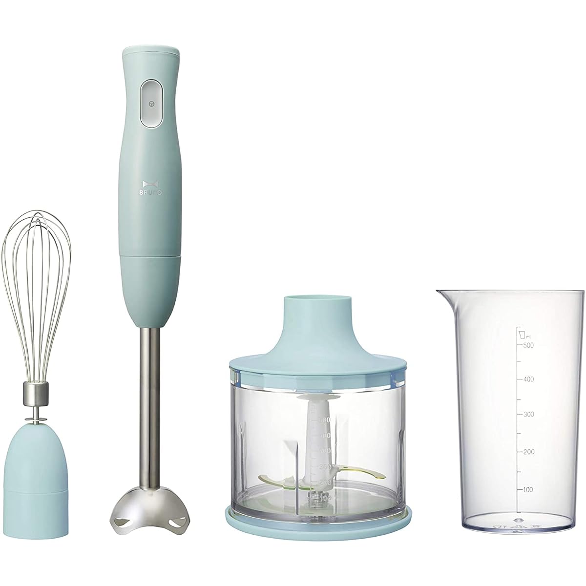 BRUNO Multi-Stick Blender Baby Food 5-in-1 (Mix, Crush, Chop, Crush, Whisk) Blue Gray Gift Present Celebration Popular Kitchen Appliance Mixer Food Mixer Food Processor Can Crush Ice Whisk Whisk Easy to Wash Stylish Cute Chop Ice Compatible Beginner Crus