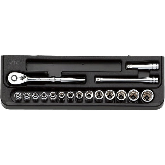 Kyoto Machinery Tools (KTC) Socket Wrench Set TB214 Drive Angle: 6.3mm 17 points 1 set