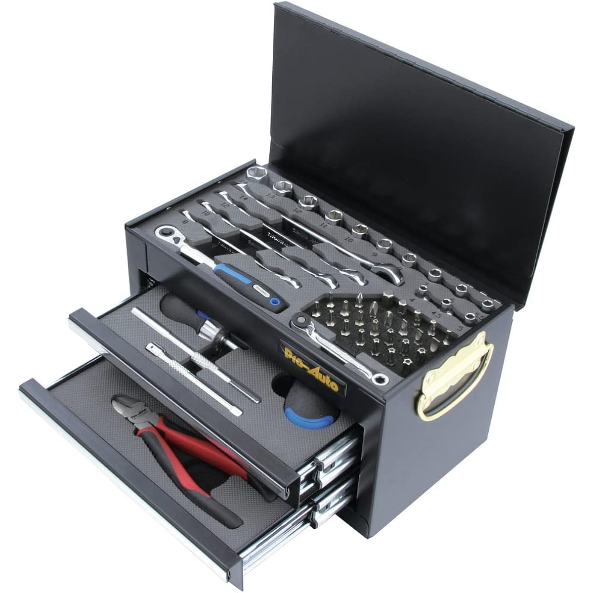 Pro-Auto 1/4"(6.35)DR.51PC.Mini Chest (Black) MC 0251BL