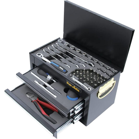 Pro-Auto 1/4"(6.35)DR.51PC.Mini Chest (Black) MC 0251BL