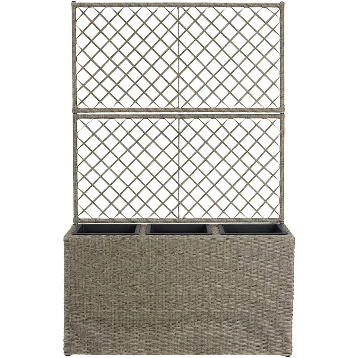 Living Out [2-Connect] Danish Design Rattan Planter Box Width 83 x Depth 29.5 x Height 130.5cm Fence Blindfold Stylish Planter Cover Pot Cover Danish Design