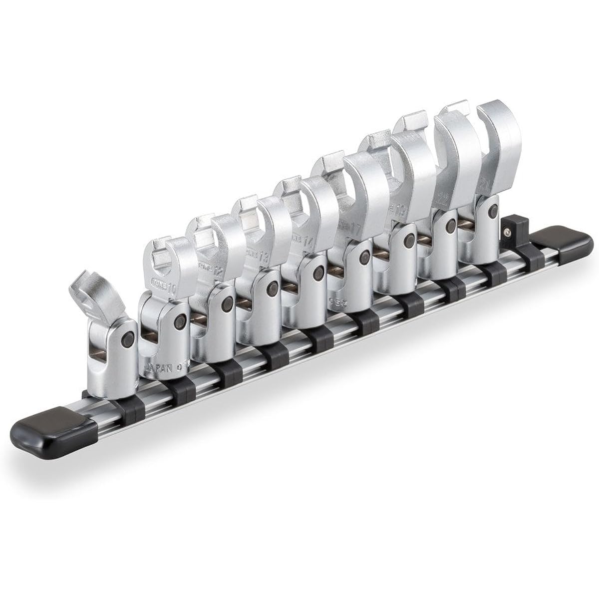 TONE Flex Claw Foot Wrench Set (with holder) HSCF309F Drive angle 9.5mm (3/8") Contents 9 items