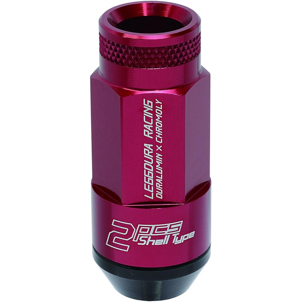 KYO-EI (Kyoei Sangyo) LEGGDURA RACING Shell Type Lock & Nut Set (RL53) Ledura Racing Shell Type Nut (Lock & Nut Set) M12 x P1.5 Red RL53-11R