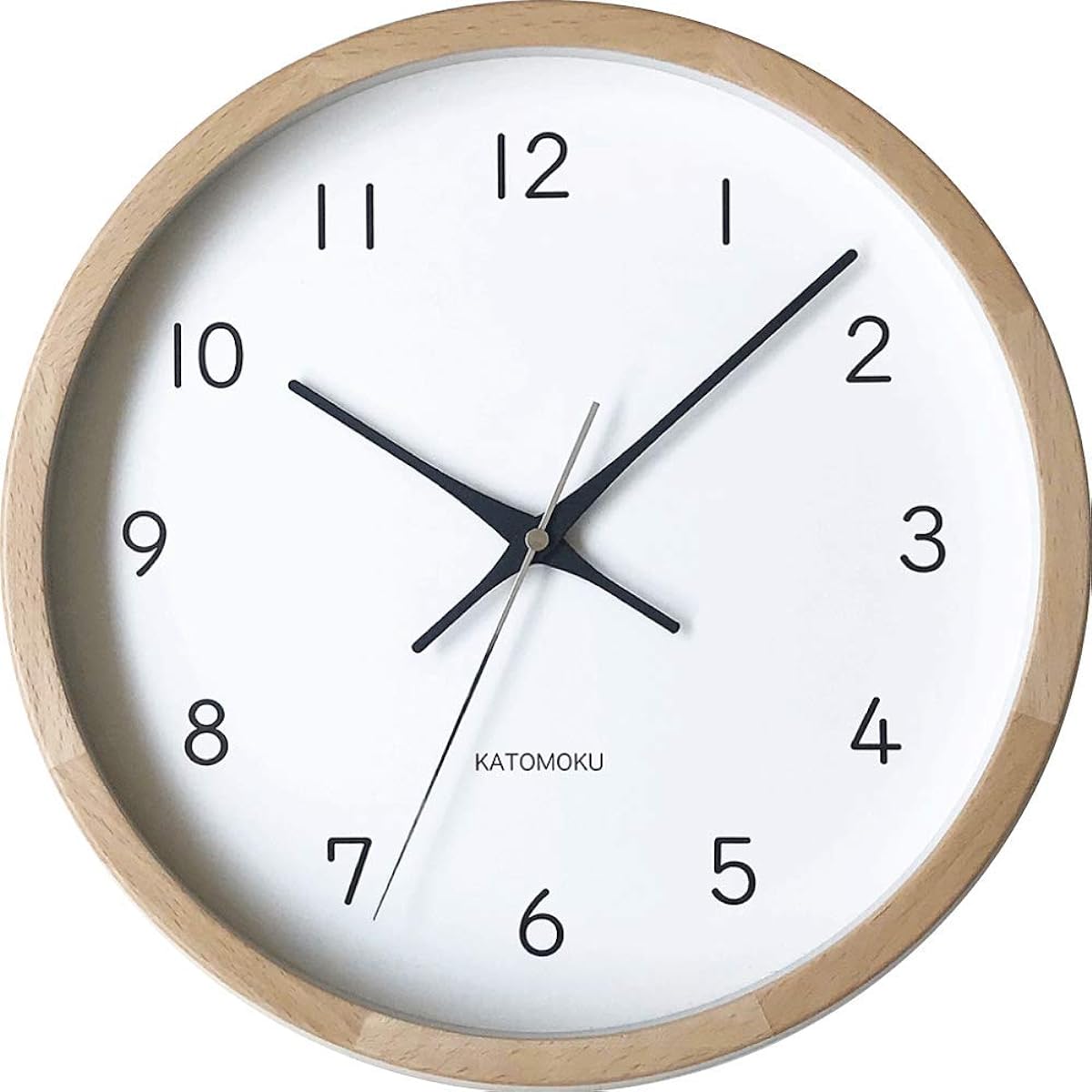 KATOMOKU muku clock 13 natural radio clock continuous second hand km-104NARCS φ306mm (SKP radio clock)