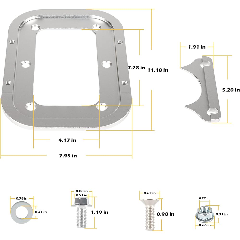 551183 Billet Aluminum Battery Tray OPTIMA Battery Tray Compatible with Racing Lass Redemption Box Hold Down Mount Red Yellow Blue Top 34/78 D34 D34/78 34m D34M D34M D34M D34M