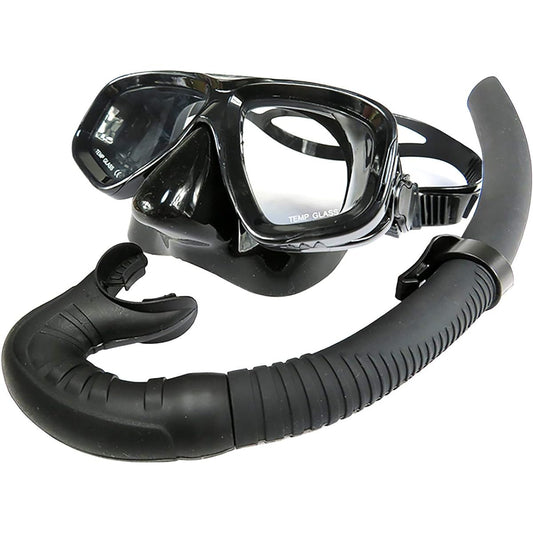 NoA Diving Mask & Snorkel Black SET Fish Harpoon Diving Harpoon Harpoon Harpoon Harpoon Snorkel Snorkeling Scuba Free Diving Spearfishing Underwater Gun Goggles