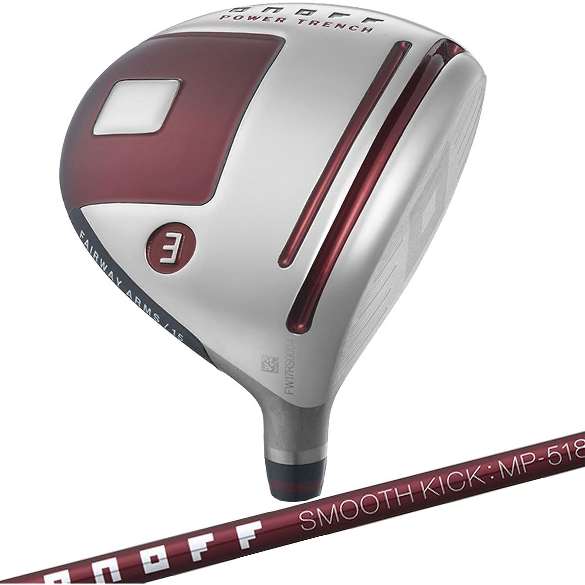 ONOFF Fairway Wood AKA Fairway Arms Red SMOOTH KICK MP-518F Shaft Carbon Men's ON18-AKAF Right Loft Angle: 18 degrees Count: W#5 Flex: R