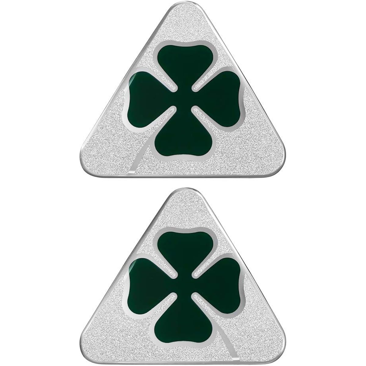 QUATTROERRE 4R.IT 21842 3D Sticker Official Clover Green Silver Right+left 95 x 85mm
