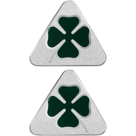 QUATTROERRE 4R.IT 21842 3D Sticker Official Clover Green Silver Right+left 95 x 85mm