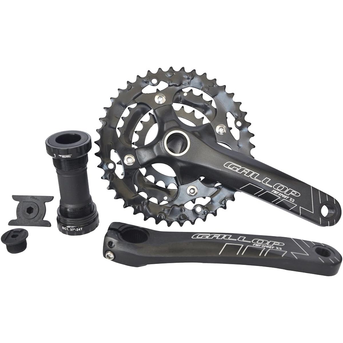 UPANBIKE Bicycle Crank 8 Speed (24 Speed) 9 Speed (27 Speed) 22X32X42T 104mm BCD Square Shaft Included BB68 170mm Crank Arm Black