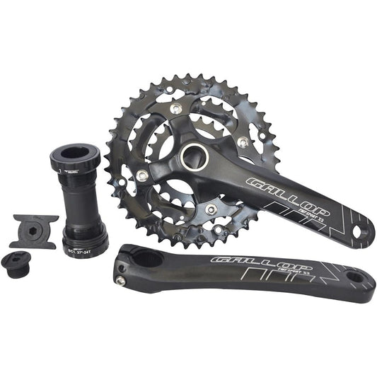 UPANBIKE Bicycle Crank 8 Speed (24 Speed) 9 Speed (27 Speed) 22X32X42T 104mm BCD Square Shaft Included BB68 170mm Crank Arm Black