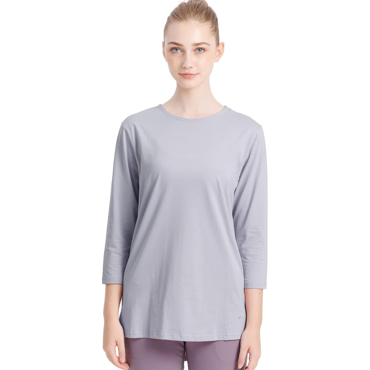 [Loopa] Basic T-shirt, Women's, 3/4 Sleeve, Quick Drying, Cool Touch, Training Sports