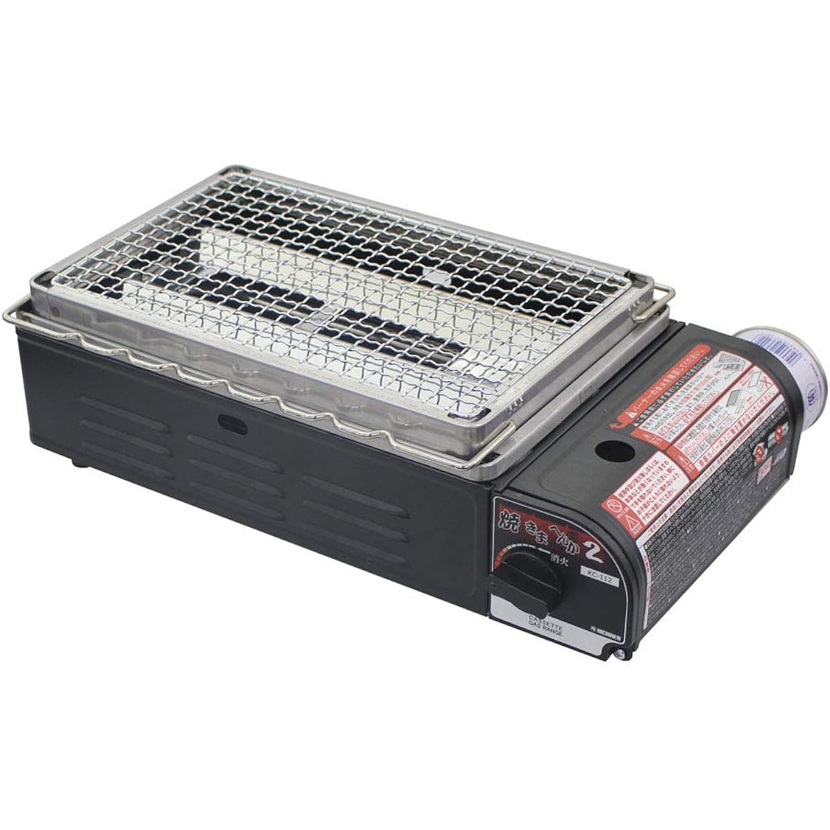 Nitinen Yakimahenka 2 Cassette Grill KC-112 3-in-1 Gas Alloy Steel Black