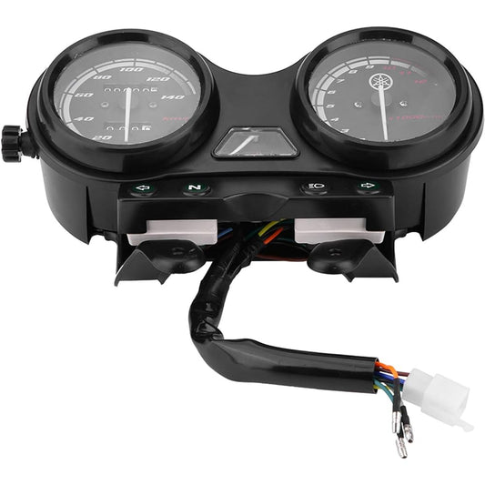 01 02 015 Motorcycle Odometer, Clear Lens Motorcycle Speedometer Waterproof LED LCD Indicator Replacement for YBR125 for Upgrade