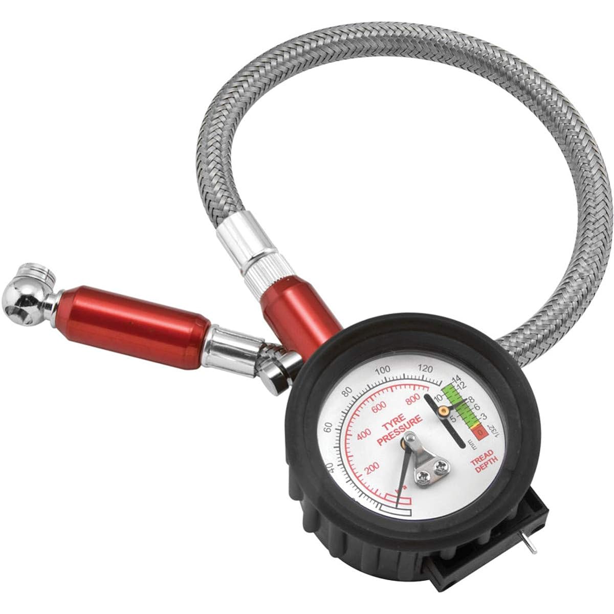 Bikemaster 2-in-1 tire gauge (0-60 PSI)