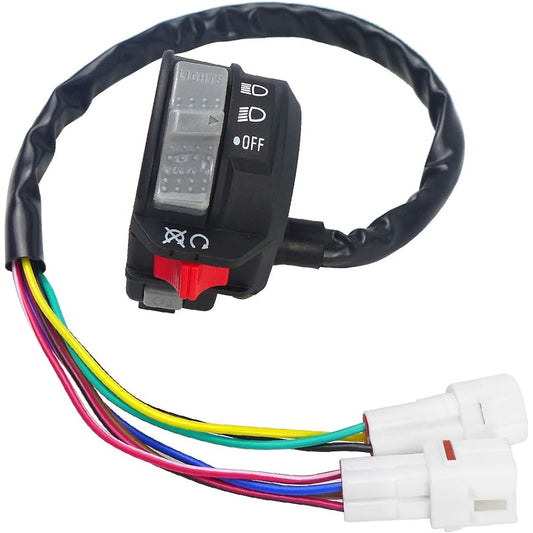 Left Handlebar Control Switch Yamaha Bear Tracker YFM250 Warrior YFM350 Wolverine Grizzly YFM125 2002-2013 Engine Control Headlight On-Off Start Light Switch 4KB-83973-21-00 4KB839730000