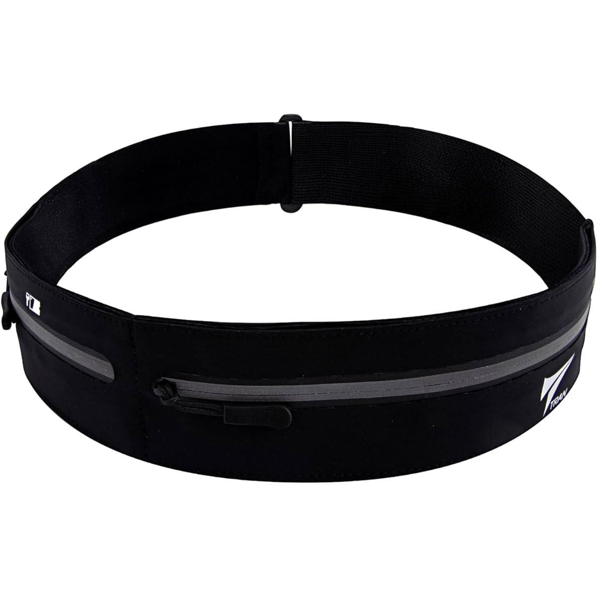 Running Pouch Splashproof Waist Pouch TRAN [Popularly used by Japanese national team players] Large elastic capacity Fits well and does not shake easily Smartphone storage Separate key and card slots Convenient for jogging and marathons (S, BLACK-Holeles