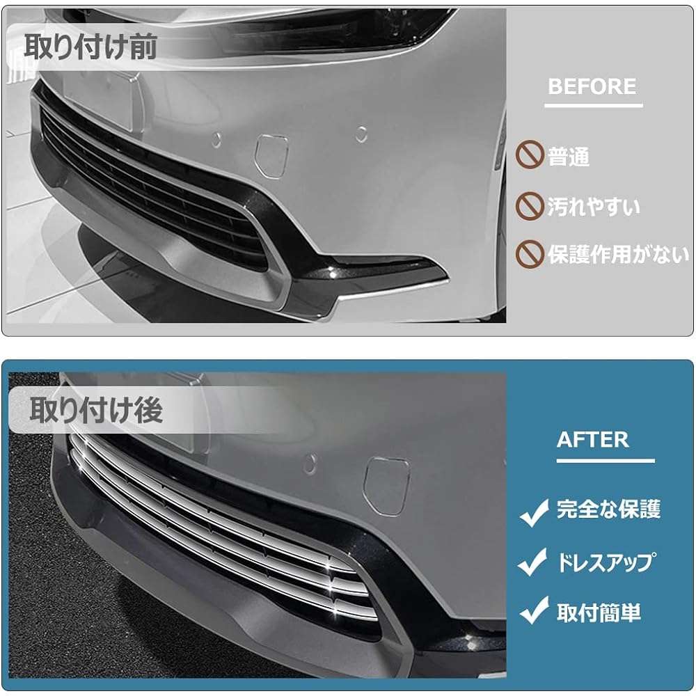 Venattu Toyota New Prius 60 Series 5th Generation Prius 60 ZVW60 ZVW65 MXWH60 MXWH65 (January 2023 - Present) Special Design Front Grille Garnish Plated Molle Bumper Grille Cover Grille Guard Front Bumper Stainless Steel Accessories Custom Exterior Parts