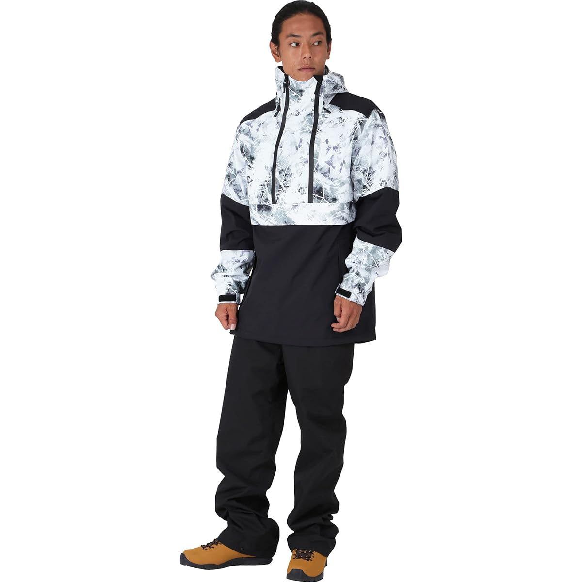namelessage Rainwear Top and Bottom Set, Water Repellent, Water Pressure Resistance 20,000mm, Pullover Jacket, Storage Bag Included, XS - 4L NASR-115
