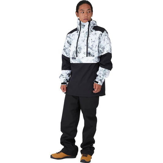 namelessage Rainwear Top and Bottom Set, Water Repellent, Water Pressure Resistance 20,000mm, Pullover Jacket, Storage Bag Included, XS - 4L NASR-115