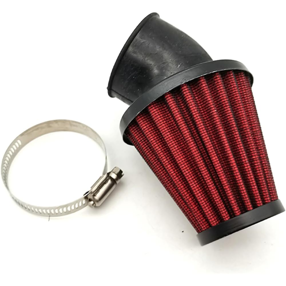Motorcycle Briezer Filter Red Air Filter 45 Angle Motorby Scooter ATV Dart Bike