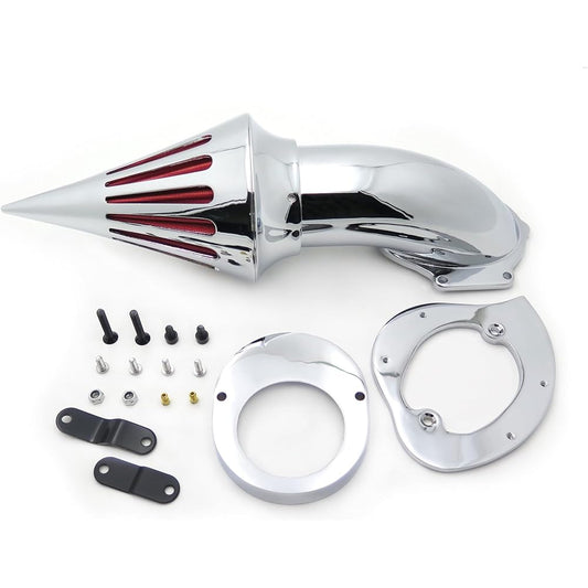 NINOMA Motorcycle Parts Air Cleaner Kit Intake Filter Yamaha Vstar V-Star 650 All Year 1986-2012 Chrome (Color: MT225-004-CD)