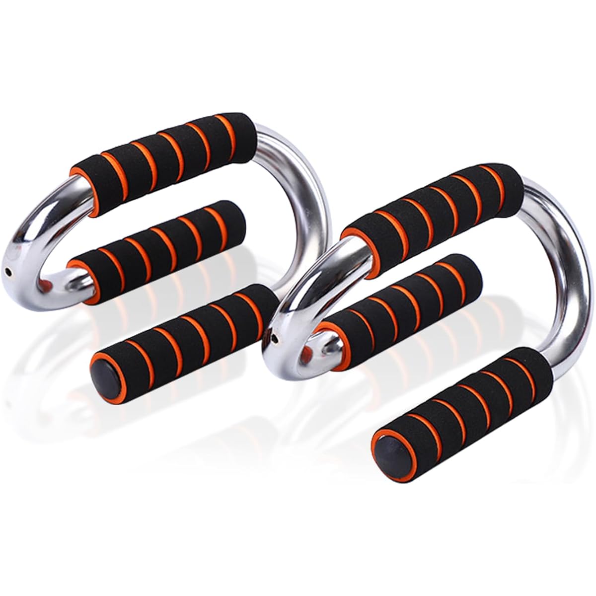 FOCUHUNTER Push Up Bar, Push Ups, Muscle Training, Iron Metal, S Type, Set of 2, Load Capacity 150kg, Easy to Carry, Large Chest Muscles, Brachialis Muscles, Abdominal Muscle Training