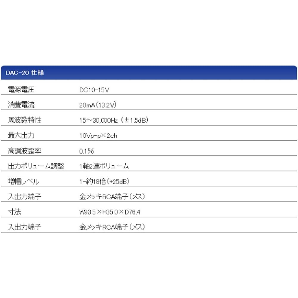 Beat-Sonic [Beat Sonic] Driver Amplifier [Product Number] DAC-20