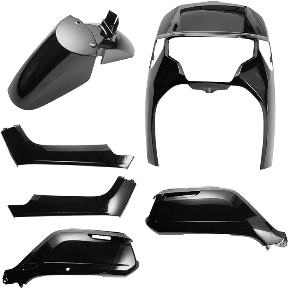 Bike Parts Center Honda Dunk (AF74/AF78) Exterior 6-piece Set, Black 317110