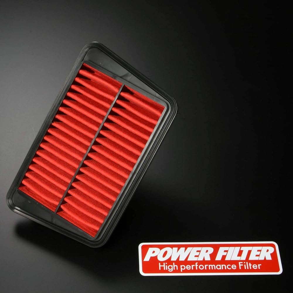 Monster Sports Air Filter [POWER FILTER PFX300] SD18A For Every Wagon [DA64W]/Every [DA64V]/Scrum [DG64W/DG64V] and others Genuine Compatible Air Cleaner Power Filter DA64 [SD18A] Red